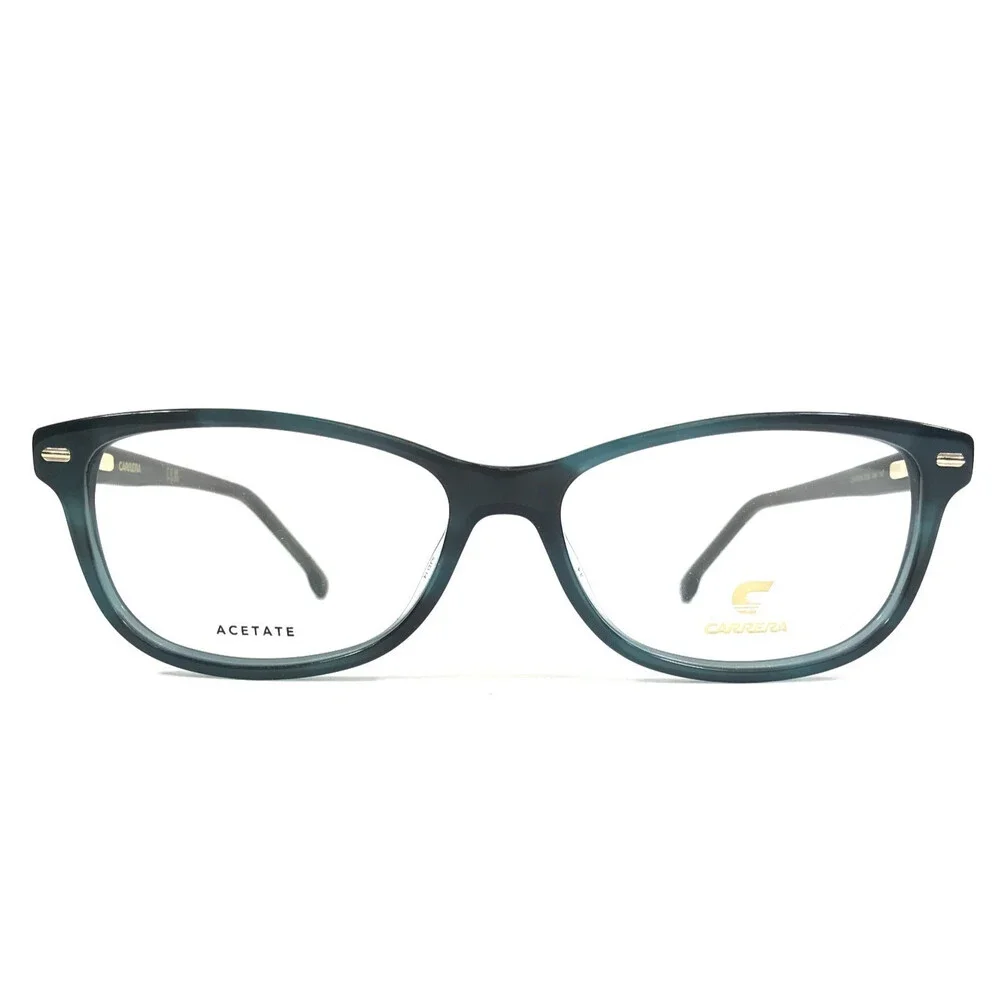 Carrera Eyeglasses Frames 3008 6AK Shiny Green Horn Cat Eye Full Rim 53-14-140